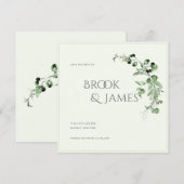 PixDezines H2 Groene planten Eucalyptus Save The D Date (Voorkant / Achterkant)