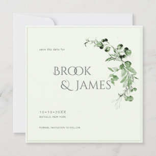 PixDezines H2 Groene planten Eucalyptus Save The D Date