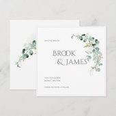 PixDezines H2 Groenery Eucalyptus Save The Date (Voorkant / Achterkant)