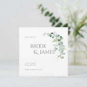 PixDezines H2 Groenery Eucalyptus Save The Date (Staand voorkant)