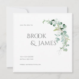 PixDezines H2 Groenery Eucalyptus Save The Date