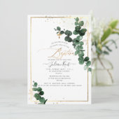 PixDezines H2 Gum Eucalyptus Baptisme Kaart (Staand voorkant)