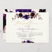 PixDezines H2 Herfst Flowers Rehearsal Dinner Kaart (Voorkant / Achterkant)