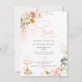 PixDezines H2 Herfst Garden Flowers Brunch Bubble Save The Date (Voorkant)