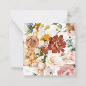 PixDezines H2 Herfst Garden Flowers Dank u Notitiekaartje (Achterkant)