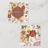 PixDezines H2 Herfst Garden Flowers Dank u Notitiekaartje (Voorkant / Achterkant)