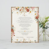 PixDezines H2 Herfst Garden Flowers Marriage Cert Briefhoofd (Staand voorkant)