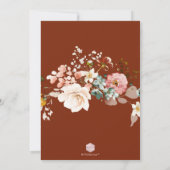 PixDezines H2 Herfst Garden Flowers Rehearsal Dinn Kaart (Achterkant)