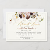 PixDezines H2 Herfst Garden Flowers Rehearsal Dinn Kaart (Voorkant)