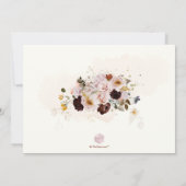 PixDezines H2 Herfst Garden Flowers Rehearsal Dinn Kaart (Achterkant)