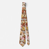 PixDezines H2 Herfst Garden Flowers Stropdas (Voorkant)