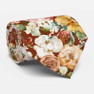 PixDezines H2 Herfst Garden Flowers Stropdas