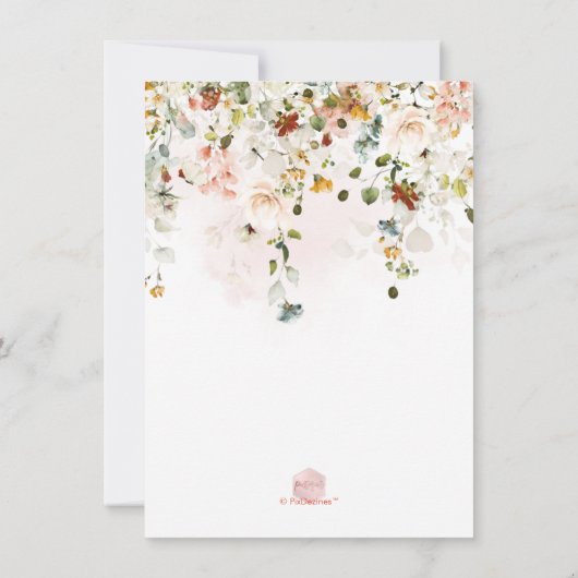 PixDezines H2 Herfst Garden Flowers Vrijgezellenfe Save The Date (Achterkant)