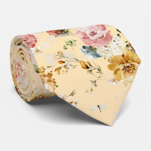 PixDezines H2 Herfsttuin Bloemen Necktie Stropdas