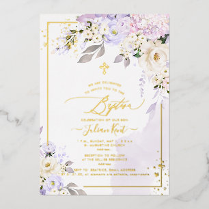 PixDezines H2 Hortensia Crème Rozen Doop Folie  Uitnodiging