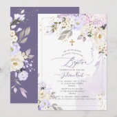 PixDezines H2 Hortensia Crème Rozen Doop Kaart (Voorkant / Achterkant)