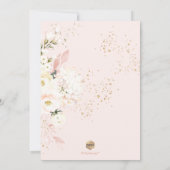 PixDezines H2 Hydrangeas Blush Rozen Baptisme Kaart (Achterkant)