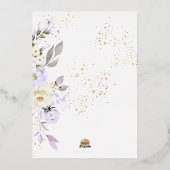 PixDezines H2 Hydrangeas Cream Rozen Baptisme Foli Folie Uitnodiging (Achterkant)