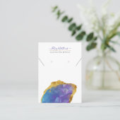 PixDezines H2 Kwarts Kristal Ombre Blauw Paarse Visitekaartje (Staand voorkant)