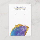 PixDezines H2 Kwarts Kristal Ombre Blauw Paarse Visitekaartje (Voorkant)