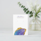 PixDezines H2 Kwarts Kristal Ombre Blauw Paarse Visitekaartje (Staand voorkant)