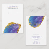 PixDezines H2 Kwarts Kristal Ombre Blauw Paarse Visitekaartje (Voorkant / Achterkant)