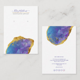 PixDezines H2 Kwarts Kristal Ombre Blauw Paarse Visitekaartje