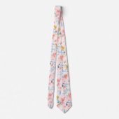 PixDezines H2 Lente Bloemen Blush en Blauw Stropdas (Achterkant)