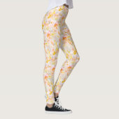 PixDezines H2 Lente Bloemen Blush Mosterd Leggings (Rechts)