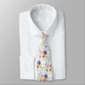 PixDezines H2 Lente Bloemen Blush Oranje Paars Stropdas (Gebonden)