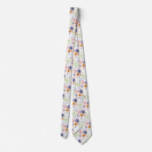 PixDezines H2 Lente Bloemen Blush Oranje Paars Stropdas (Achterkant)