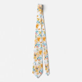 PixDezines H2 Lente Bloemen Geel Rozen Stropdas (Voorkant)