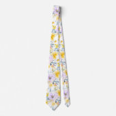 PixDezines H2 Lente Bloemen Gele Rozen Stropdas (Voorkant)