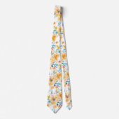 PixDezines H2 Lente Bloemen Gele Rozen Stropdas (Voorkant)