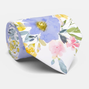 PixDezines H2 Lente Bloemen Gele Rozen Stropdas
