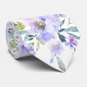 PixDezines H2 Lente Bloemen Stof Paarse Rozen Stropdas