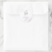 PixDezines H2 Lila Paars Eucalyptus Baptisme Ronde Sticker (Tas)