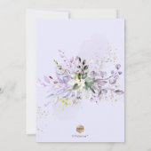 PixDezines H2 Lila Paars Eucalyptus Bautizo Kaart (Achterkant)