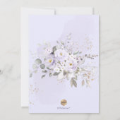 PixDezines H2 Lila Purple Flowers Baptisme Kaart (Achterkant)