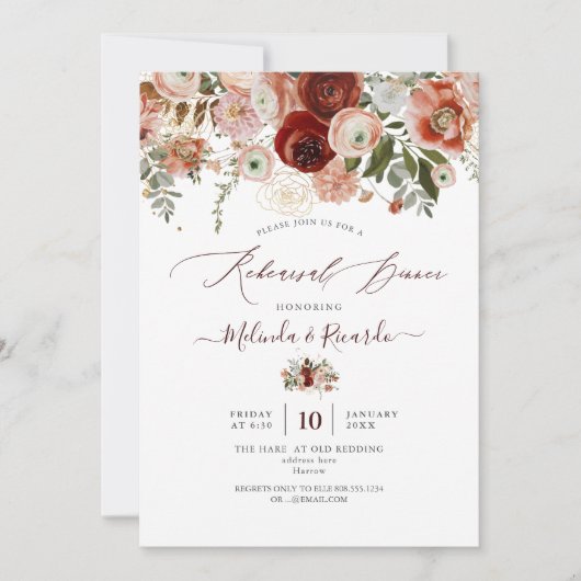 PixDezines H2 Marsala Autumn Botanisch Kaart (Voorkant)