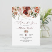 PixDezines H2 Marsala Autumn Botanisch Kaart (Staand voorkant)