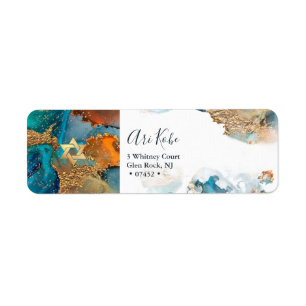 PixDezines H2 Modern Abstract Gold Accent Etiket