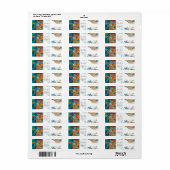 PixDezines H2 Modern Abstract Gold Accent Etiket (Full Sheet)