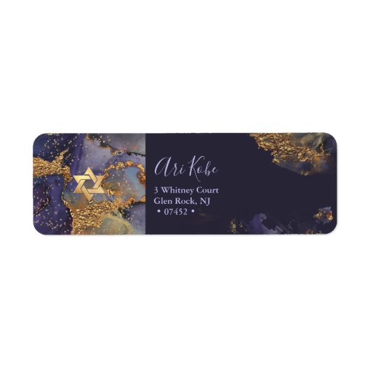 PixDezines H2 Modern Abstract Gold Accent Label (Voorkant)