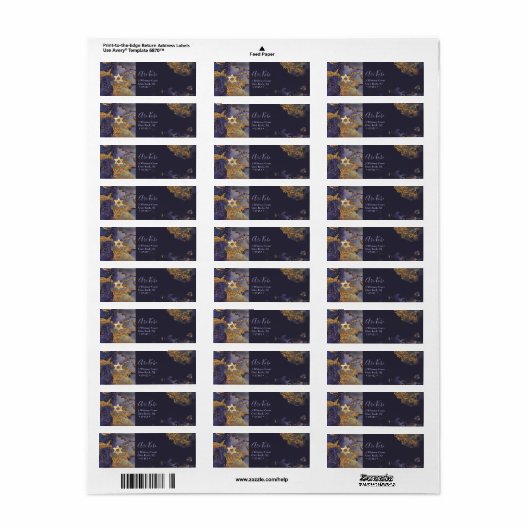 PixDezines H2 Modern Abstract Gold Accent Label (Full Sheet)