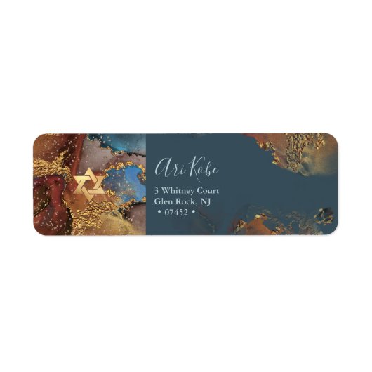 PixDezines H2 Modern Abstract Gold Accent Label (Voorkant)