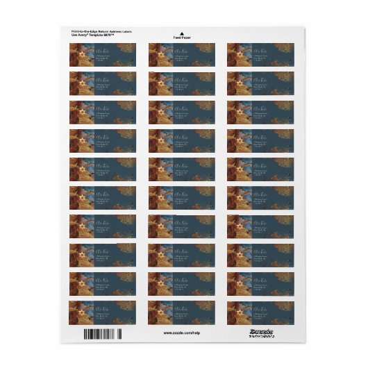 PixDezines H2 Modern Abstract Gold Accent Label (Full Sheet)