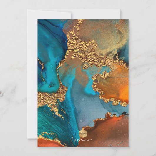 PixDezines H2 Moderne galaxy Abstracte Bar Mitzvah Kaart (Achterkant)