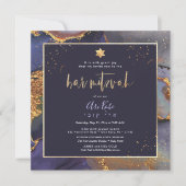 PixDezines H2 Moderne galaxy Abstracte Bar Mitzvah Kaart (Voorkant)