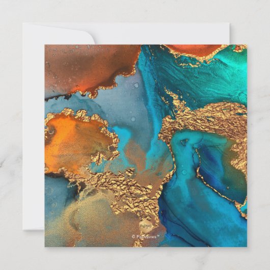 PixDezines H2 Moderne Galaxy Abstracte Bar Mitzvah Kaart (Achterkant)